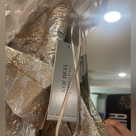TERI JON BY RICKIE FREEMAN Metallic Jacquard Ball Gown - Picture 9 of 9